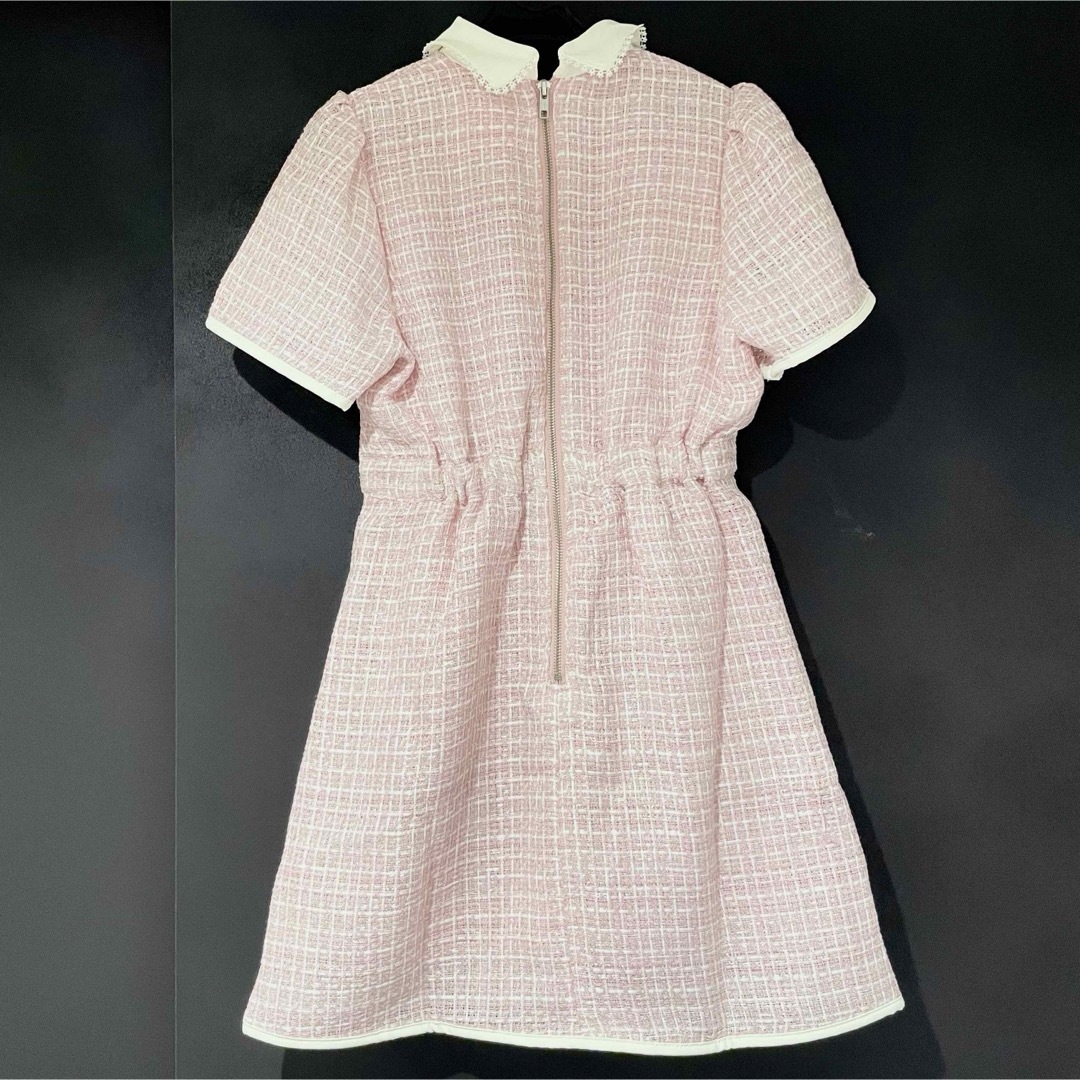 Swankiss - Swankiss ビジューツイードワンピース ピンクの通販 by