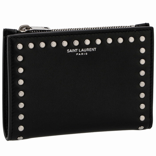 SAINT LAURENT - SAINT LAURENT PARIS 財布 二つ折り スタッズ ミニ