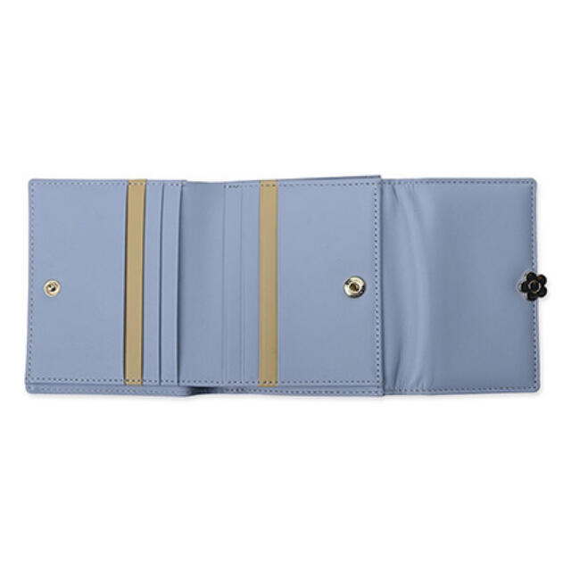 MARY QUANT - マリークワント カラーレザー 折り財布 ブルーの通販 by