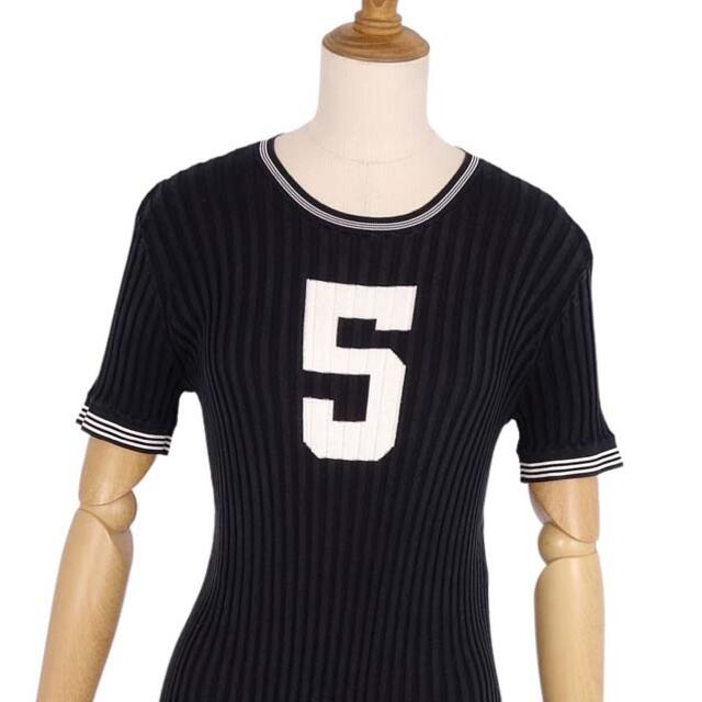 CHANEL - シャネル ニット 半袖 ココマーク シルク No.5 P60627 42