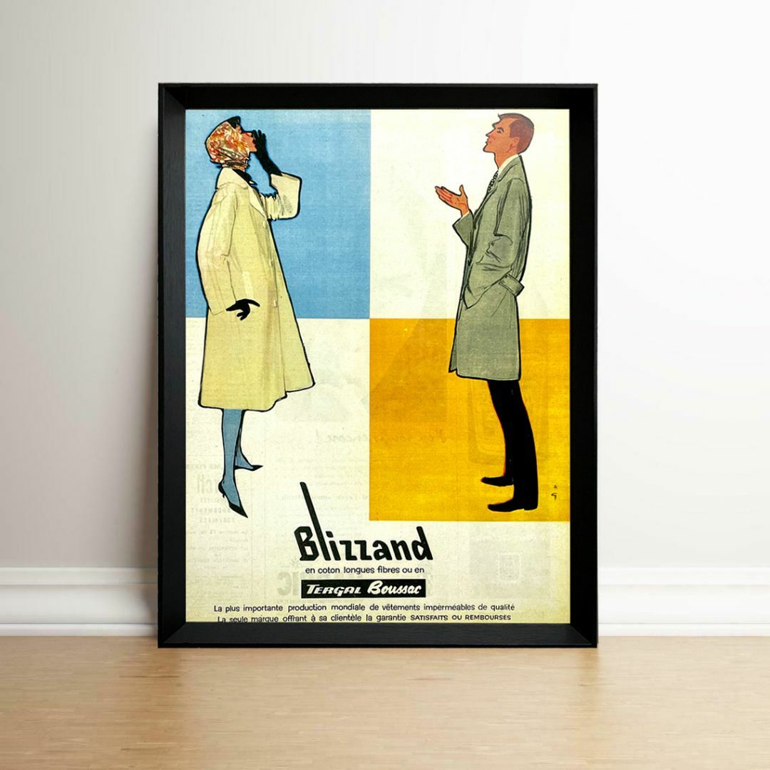 ルネ・グリュオー 1960年代 フランス ヴィンテージ 広告 額付 ポスター