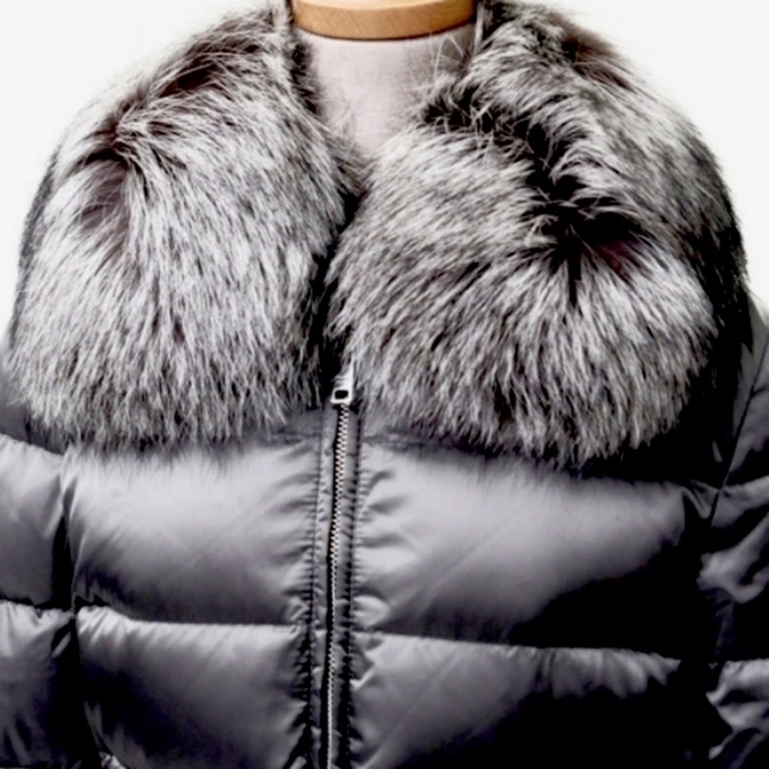 PRADA - 美品PRADA プラダダウンコート 希少リアルシルバーフォックス