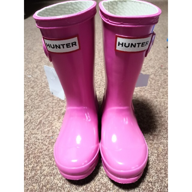HUNTER - 新品ハンター キッズレインブーツ 長靴 ピンク EU26/2716から