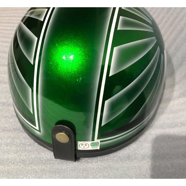 緑 キャンディーグリーンラメ 富士日章 コルク半 ヘルメットの通販 by