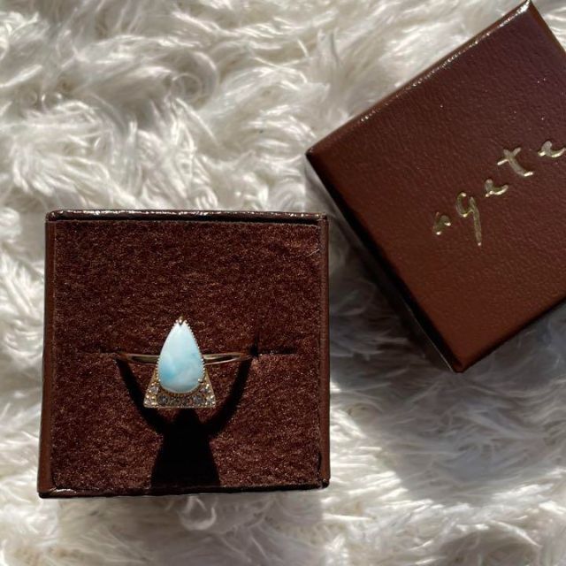 agete - 【新品】agete アガット K10 ゴールド リング ラリマー