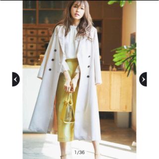 JUSGLITTY - JUSGLITTY バックボリュームダブル釦コート の通販 by