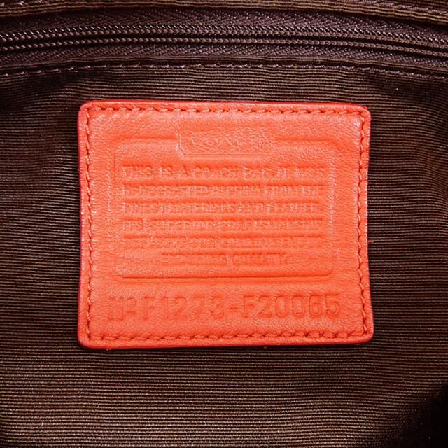 COACH - コーチ ミニボストンバッグ エナメル×レザー オレンジ系 COACH