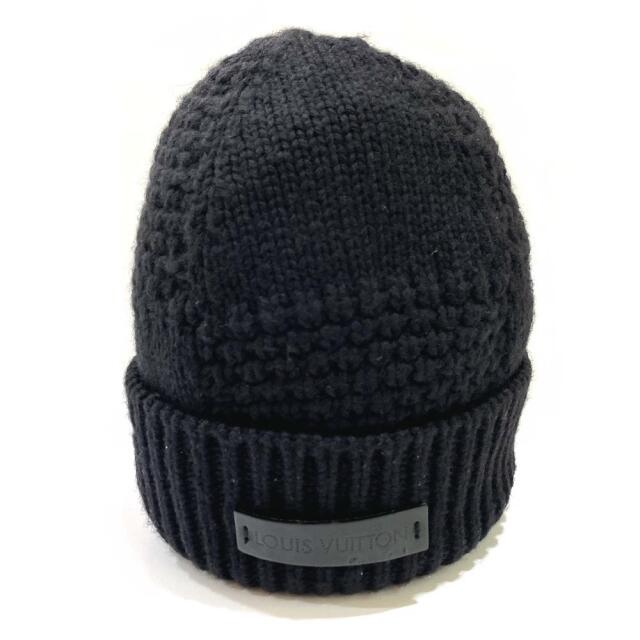 LOUIS VUITTON - ルイヴィトン ダミエ レザーロゴタグ ニットキャップ