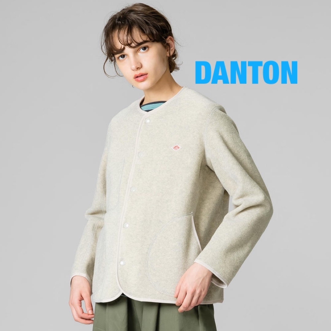 DANTON - ❇️DANTONダントン正規24秋新ノーカラーフリースジャケット