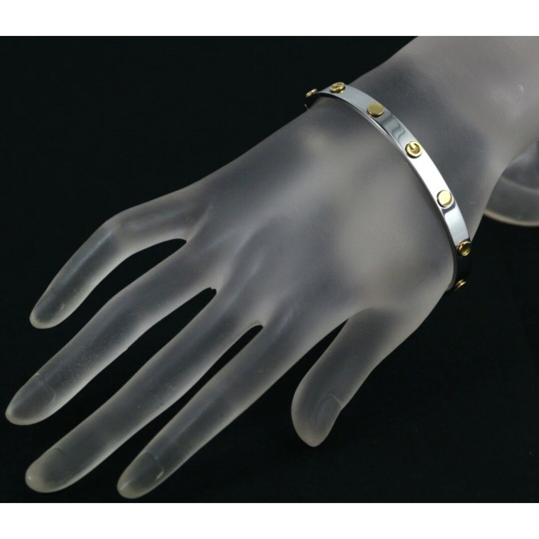 GUCCI - グッチ ブレスレット ロゴ バングル K18YG/SS の通販 by