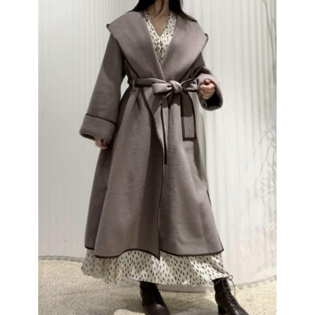 SNIDEL - 【タグ付新品未使用】snidel パイピングフードコート モカ