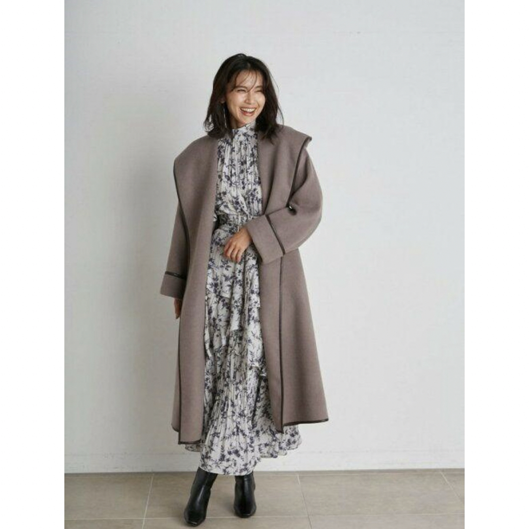 SNIDEL - 【タグ付新品未使用】snidel パイピングフードコート モカ