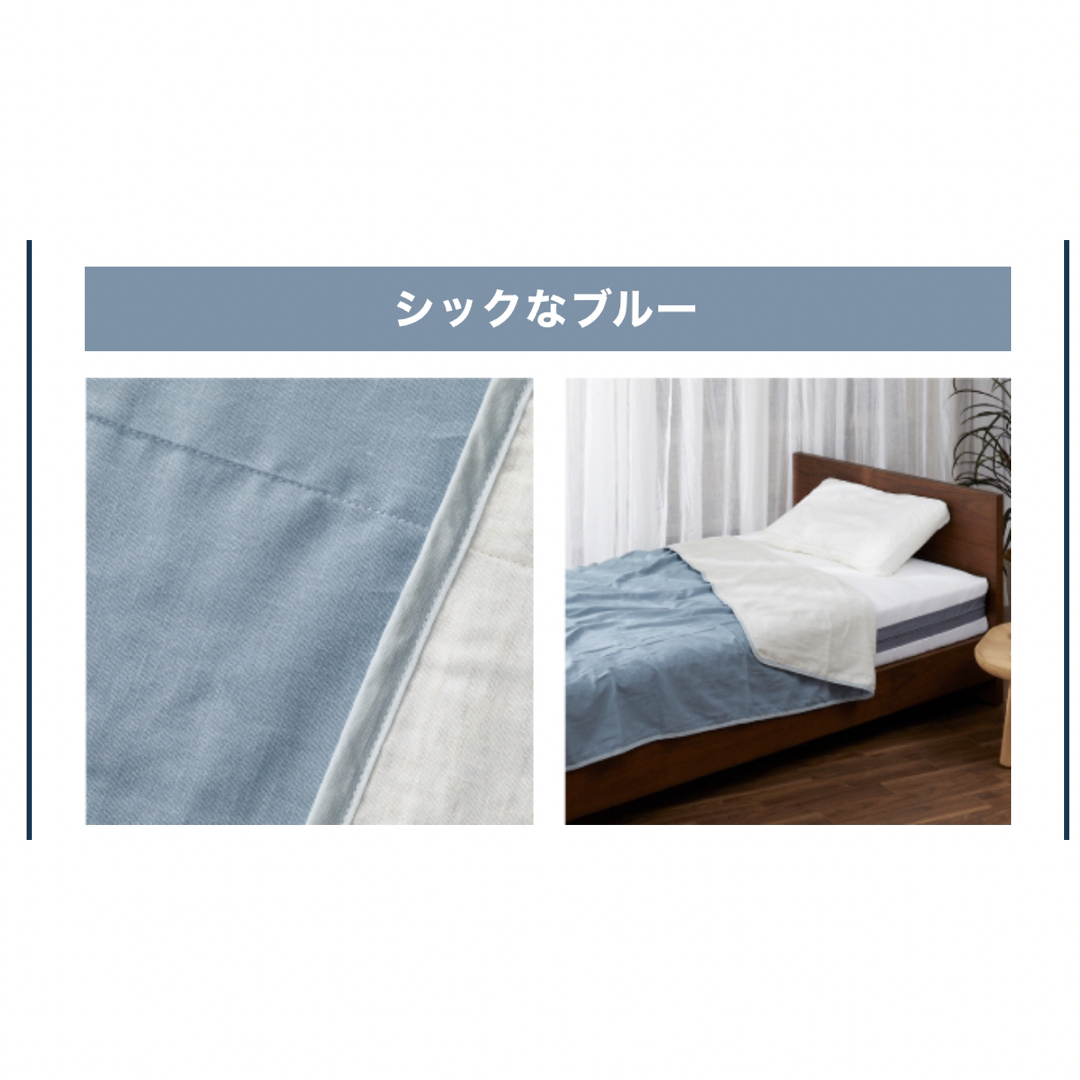 LOFTY - 新品・未使用 ロフテーガーゼケット(訳あり品) ブルー2枚