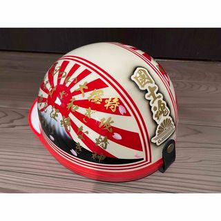 ラメ 文字 富士日章 コルク半 ヘルメット 桜の通販 by paint｜ラクマ