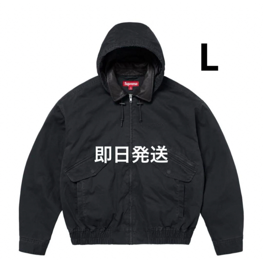 Supreme - supreme Leather Collar Utility Jacket Lの通販 by 麗美's
