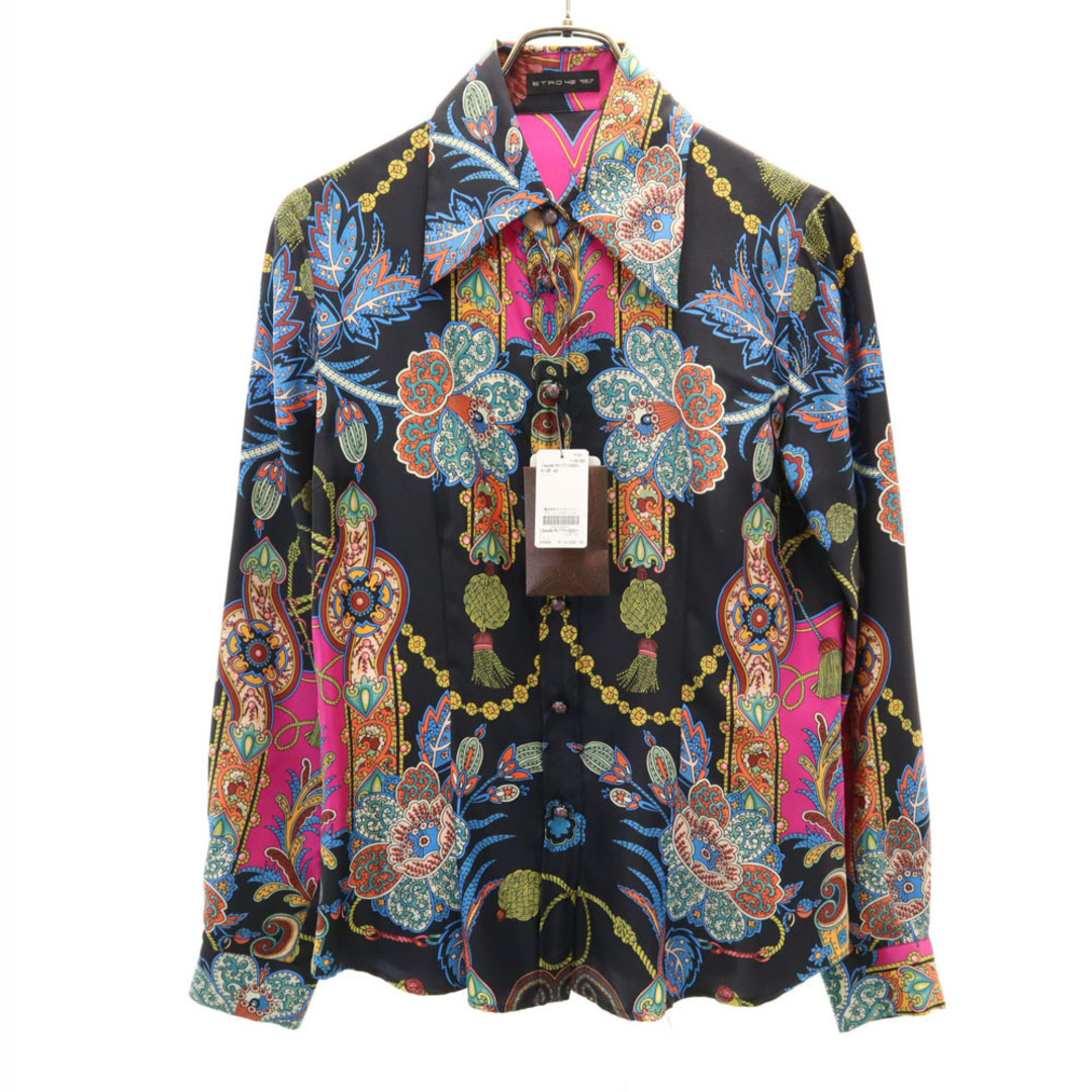 ETRO - 未使用 エトロ イタリア製 シルク 総柄 長袖 シャツ 42