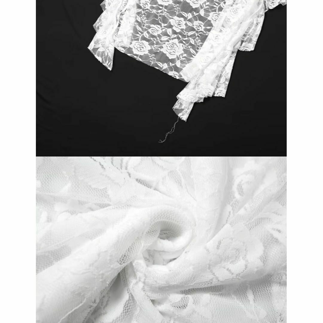 入荷待ち！アシメントリーレースキャミワンピース y2k グランジ 白 M