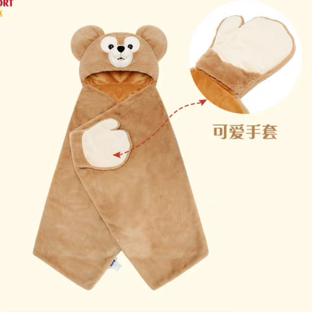 Disney - 【現地購入☆正規品】ダッフィー 帽子付 ブランケット 被り物