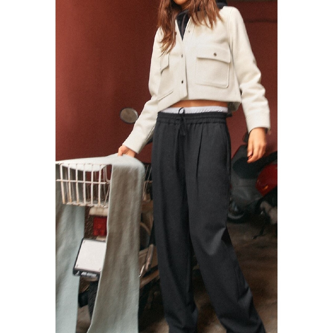 ZARA - ZARA WIDE-LEGパンツ ダブルウエストバンド XSサイズの通販 by