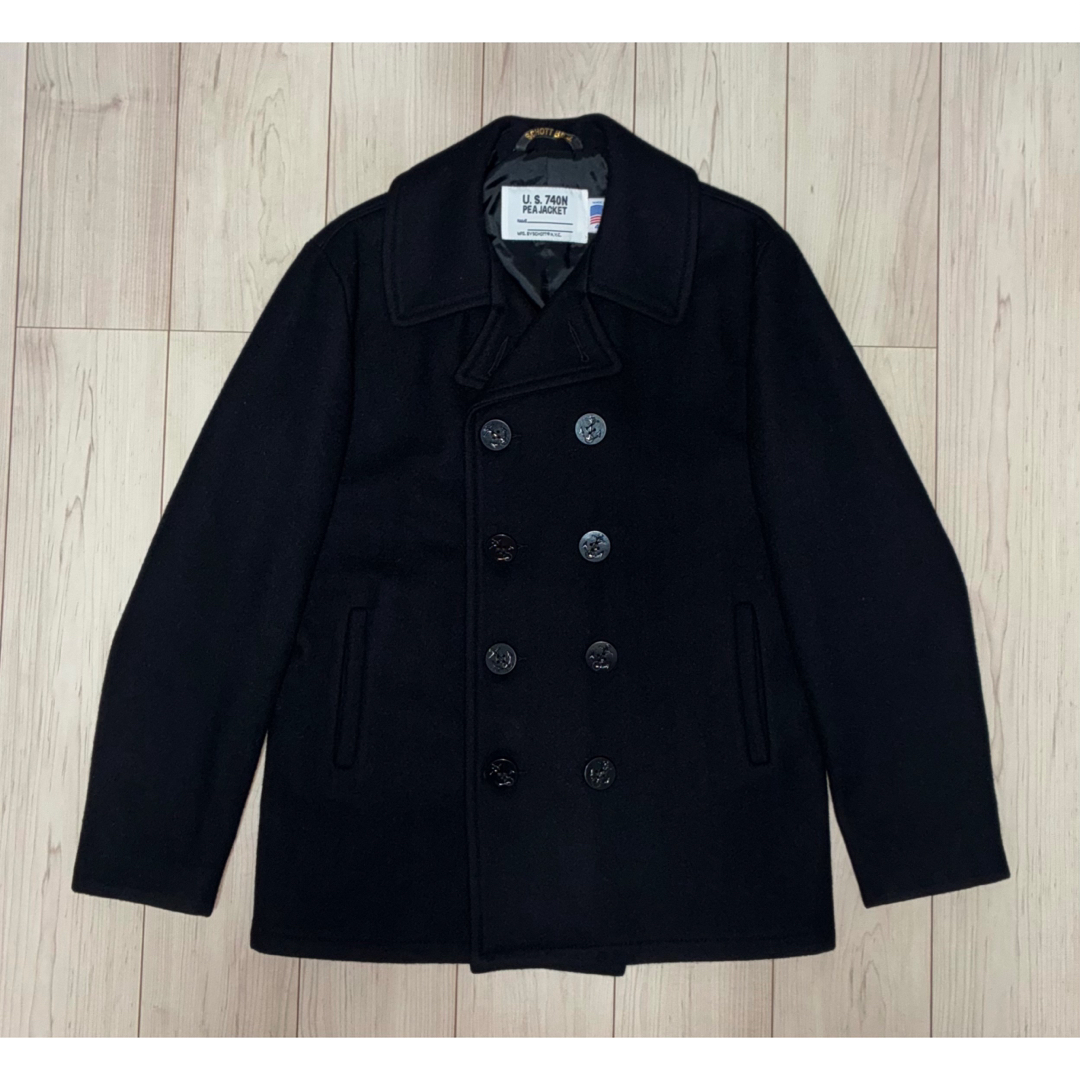 schott - 42 美品 Schott 753US Pコート タイト スリム ピーコート