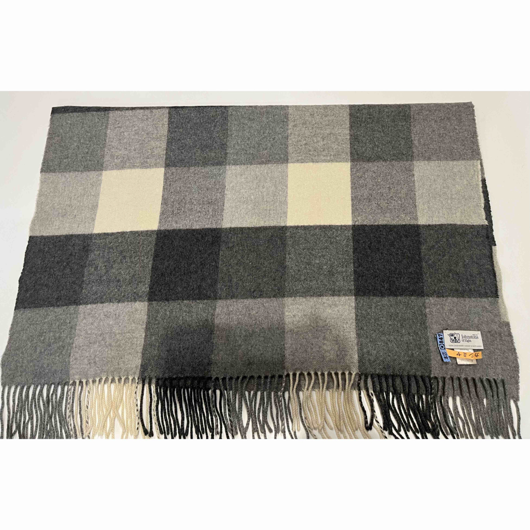 Johnstons - ジョンストンズ カシミヤ 大判ストール ブロックチェック