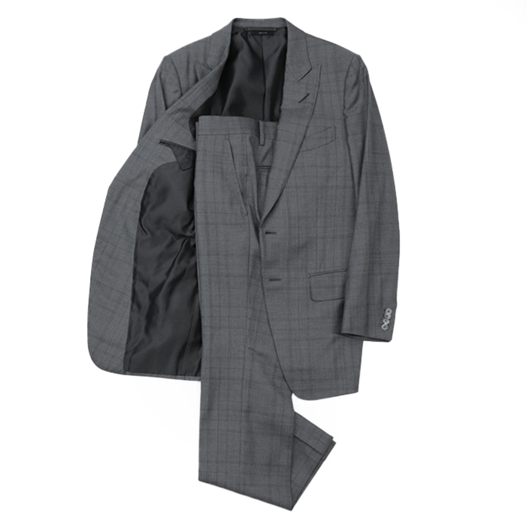 TOM FORD - 【美品】トムフォード スーツ グレンチェック ピークド
