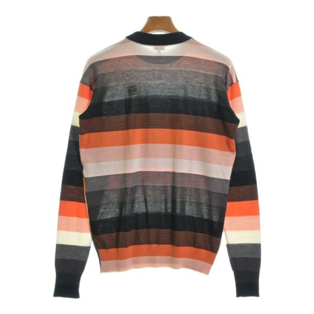 LOEWE - LOEWE ロエベ ニット・セーター XS オレンジx黒x白(ボーダー