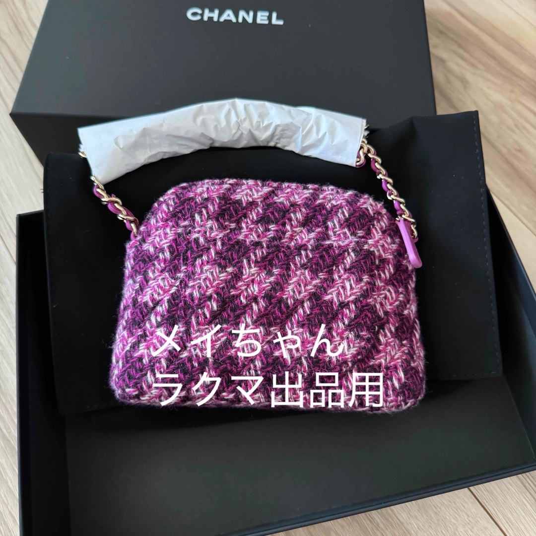 年末セール✩CHANEL ロゴタイツ 黒紫と赤 年末セール✩CHANEL