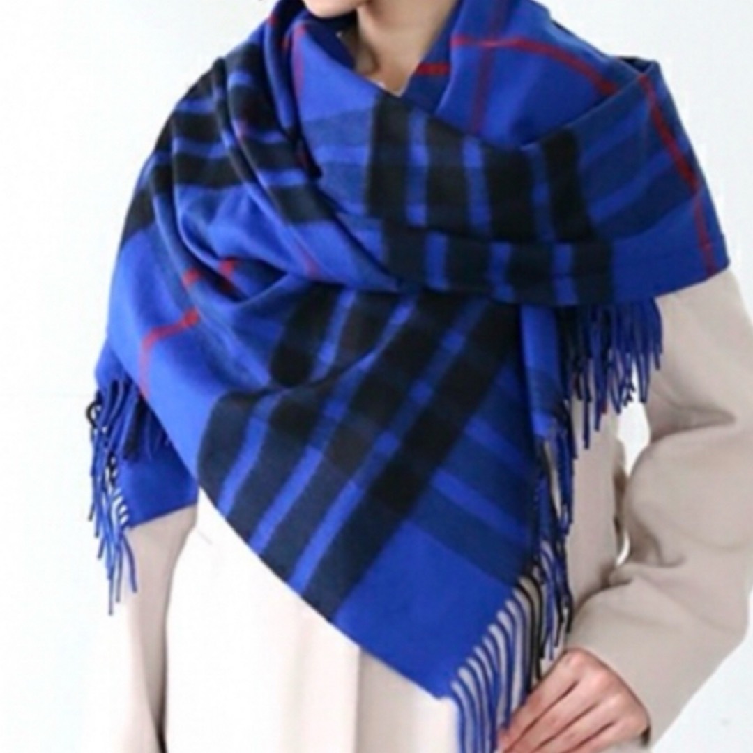 Johnstons - ジョンストンズ 日本限定カラー ブルー ブラックチェック