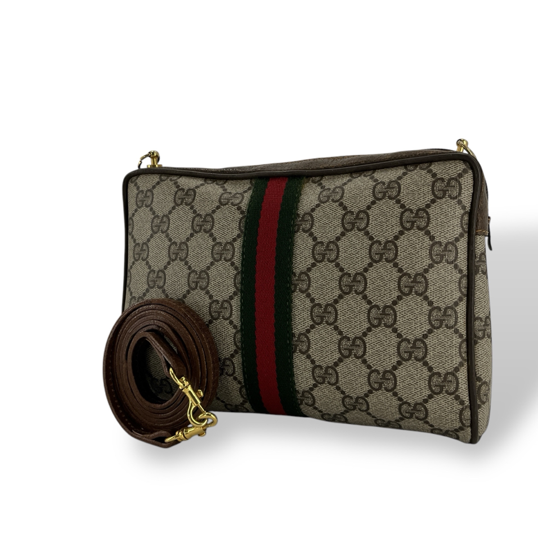 GUCCI - オールドグッチ 2way ショルダーバッグ シェリーライン