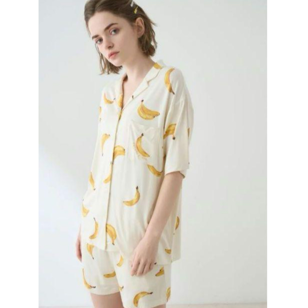 gelato pique - ジェラートピケ♡フルーツ柄シャツ バナナの通販 by