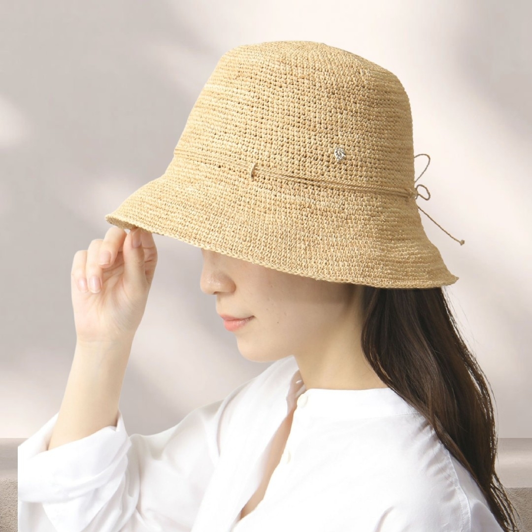 ヘレンカミンスキー 折り畳みストローハット麦わら帽子ナチュラル