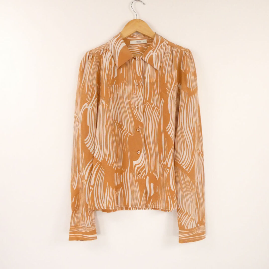 PRADA - PRADA プラダ シャツ 40 絹 シルク100％ 長袖 総柄 レディース