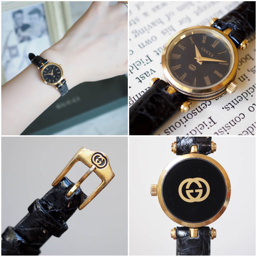 GUCCI - GUCCI✨オールドグッチ シェリーライン ブラック ヴィンテージ