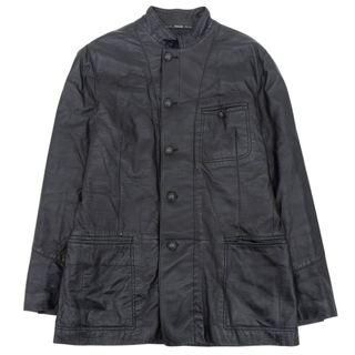 ジャンフランコフェレ】カラーネップヘリンボーン織ウールコート