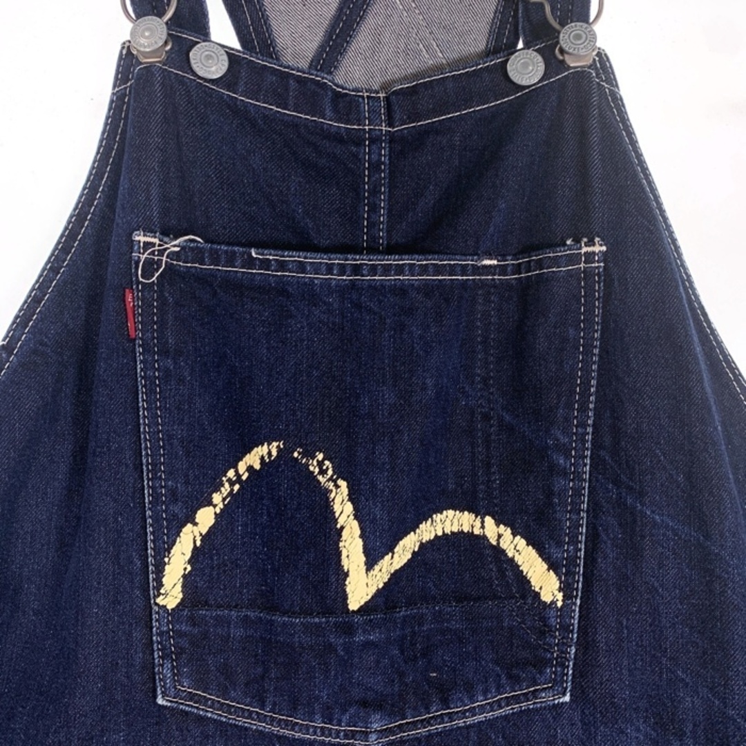 EVISU - EVISU エヴィス ダブルニーデニムオーバーオール インディゴ