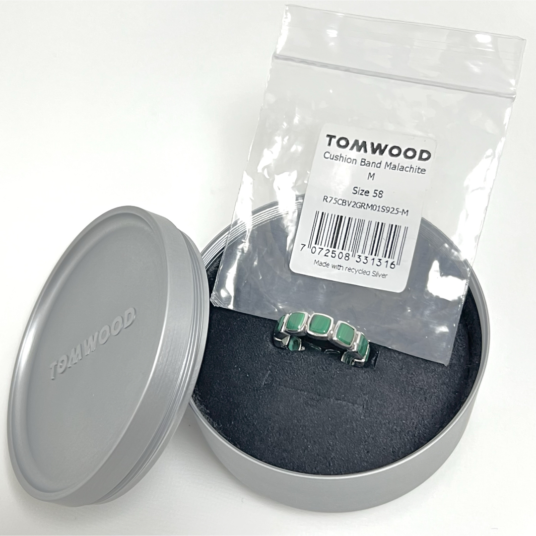 TOM WOOD - 58 新品 トムウッド クッション バンド リング マラカイト