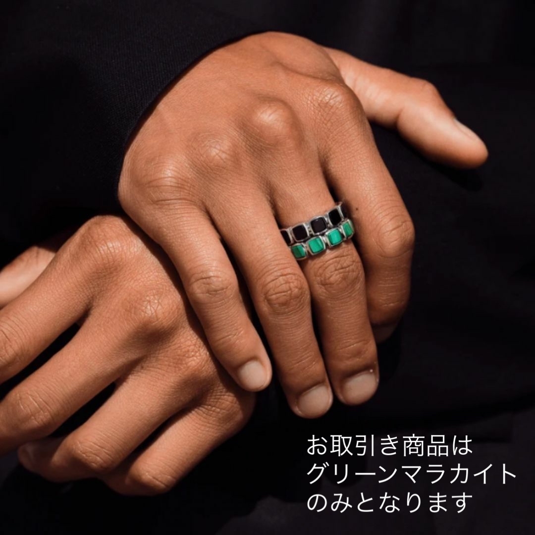 TOM WOOD - 58 新品 トムウッド クッション バンド リング マラカイト