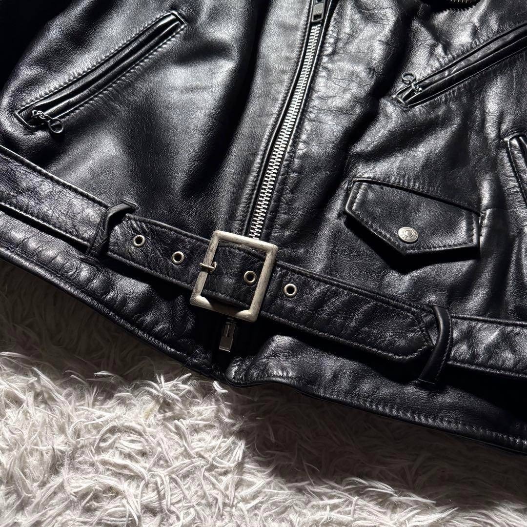 schott - 【米国製】schott ライダースジャケット ダブル 本革 黒 44