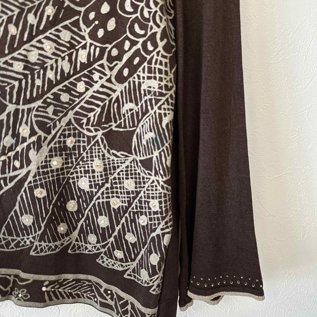 LEONARD - LEONARD レオナール ラインストーン セーター 38の通販 by