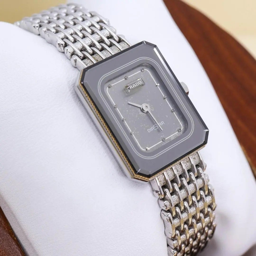 稼働 RADO DIASTAR 腕時計 レディース グレー 新品電池 2669Nintendo