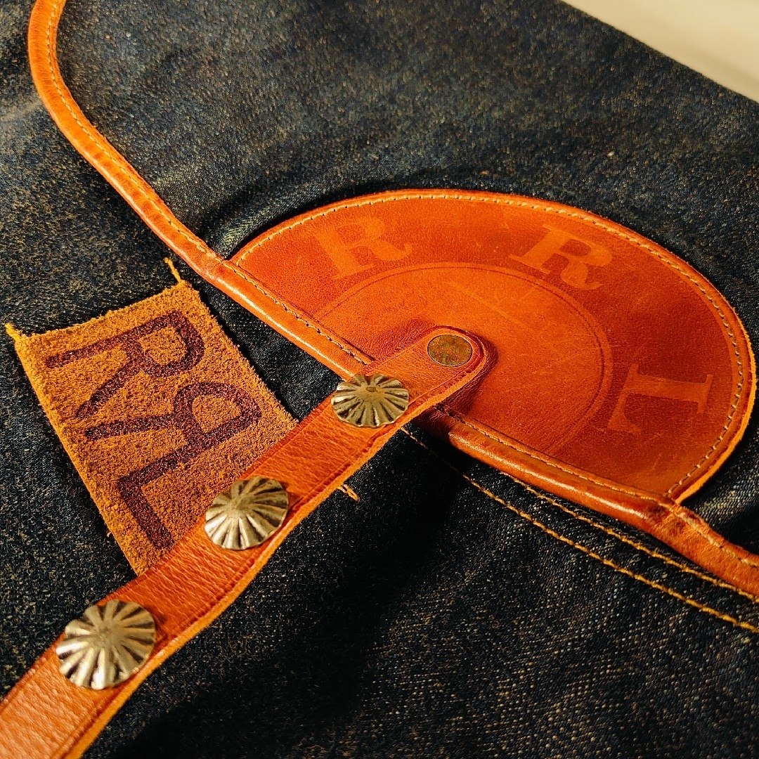 RRL - 【新品極上品】RRL Double RL 正規品 ヴィンテージ本革×デニム
