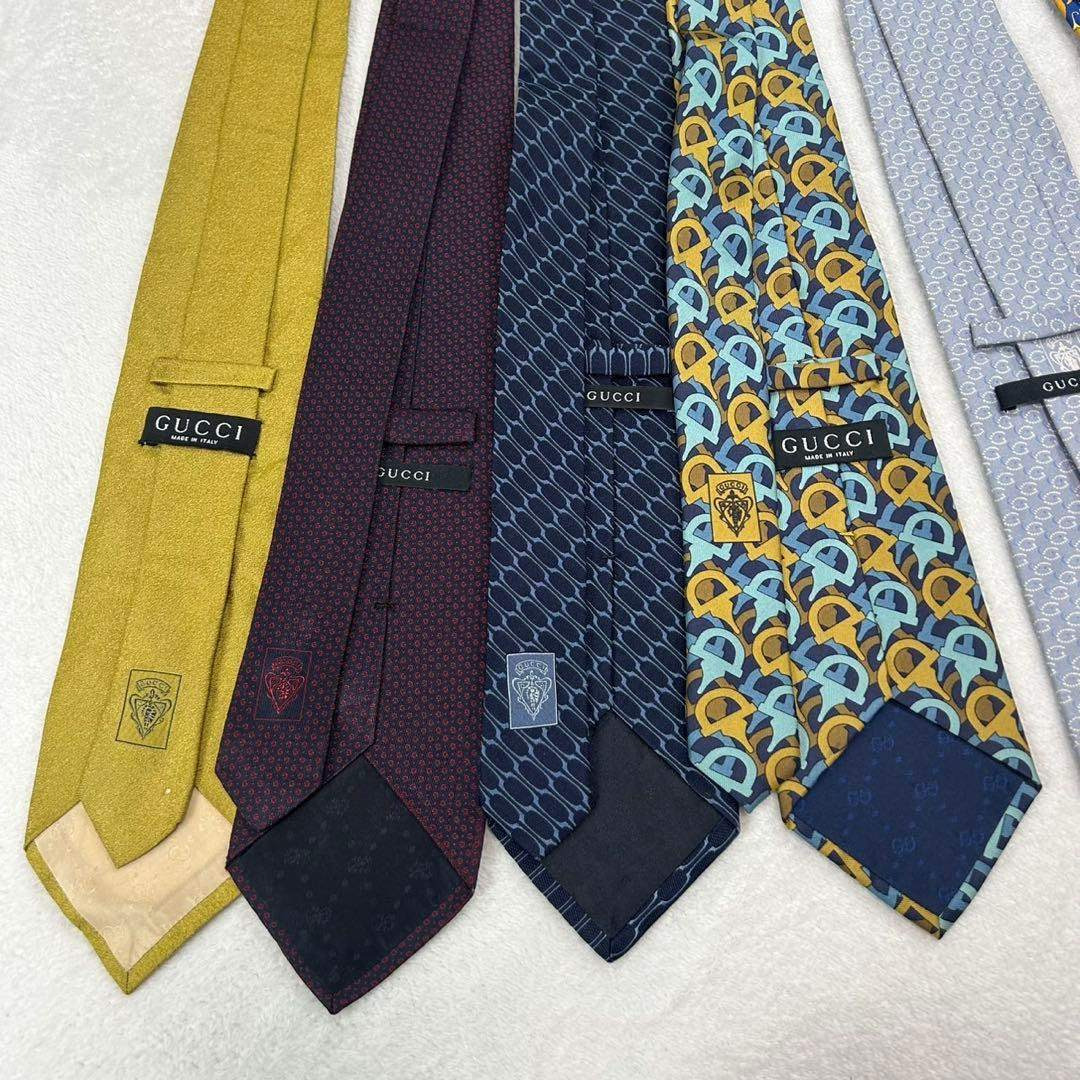 NM5 グッチ GUCCI 8本 セット まとめ売り ネクタイ メンズ