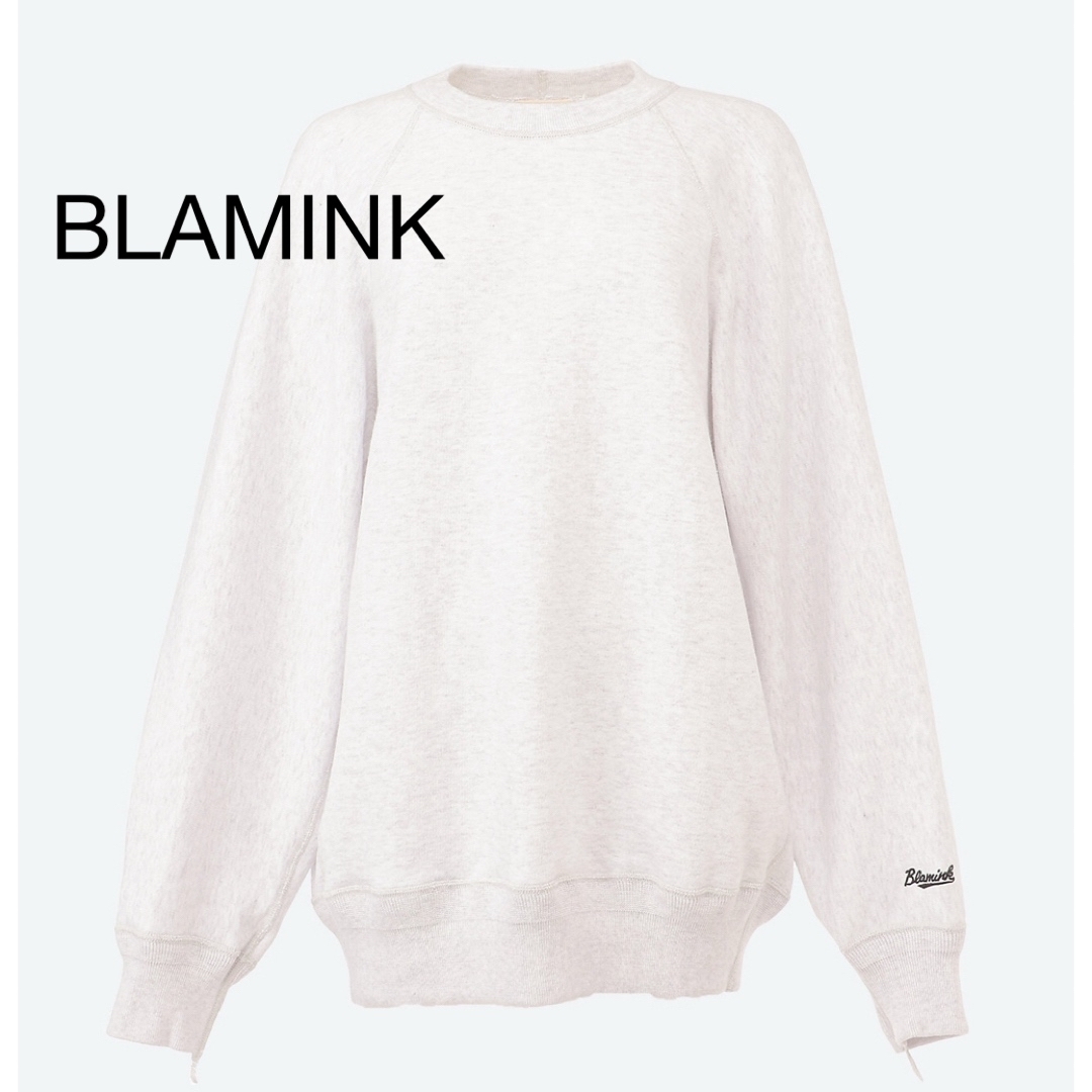 BLAMINK - BLAMINK ブラミンク☆吊裏毛ロゴロングスリーブプルオーバー