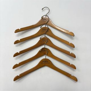 POLO RALPHLAUREN スーツ用 木製 太ハンガー 3本セット 非売品】ラルフ