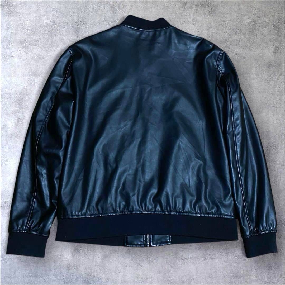 ZARA - 美品 ザラ ZARA フェイクレザー ボンバージャケット メンズ XL