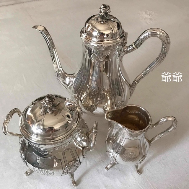 MEISSEN - ピュイフォルカ／純銀 スターリングシルバー ／ポット等3点