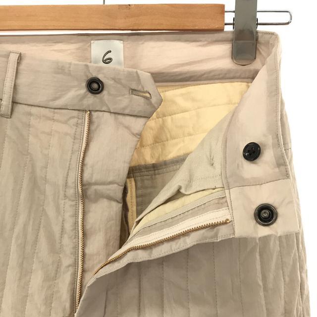 6 (ROKU) - 【美品】 6(ROKU) / ロク | STRIPE QUILTING PANTS