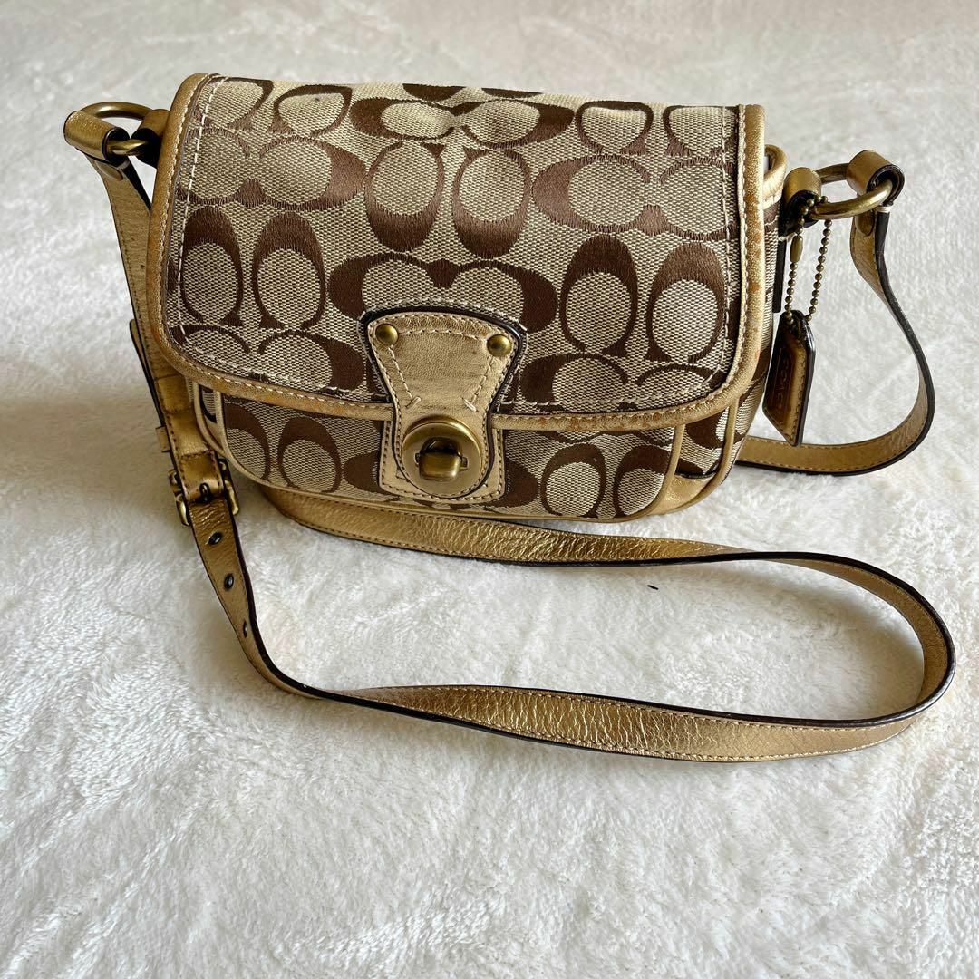 COACH - コーチ coach ショルダーミニバック ポーチ シグネチャー