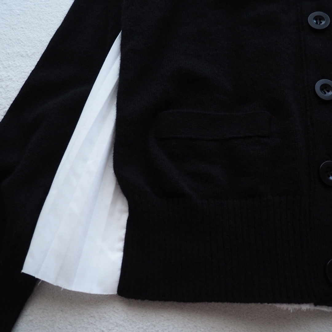 sacai - sacai サカイ 切替 バックプリーツブラウス ドッキングニット